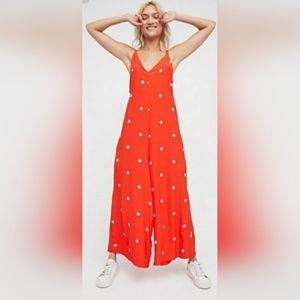 NWT FREE PEOPLE POLKA DOT JUMPSUIT SIZE M